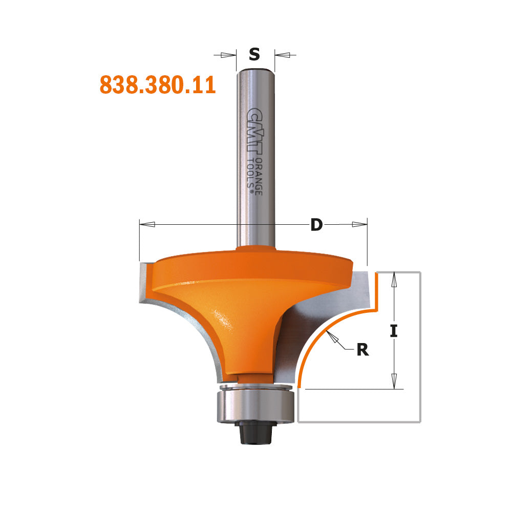 CMT 838.880.11 - 1/2" Shank Roundover Router Bit