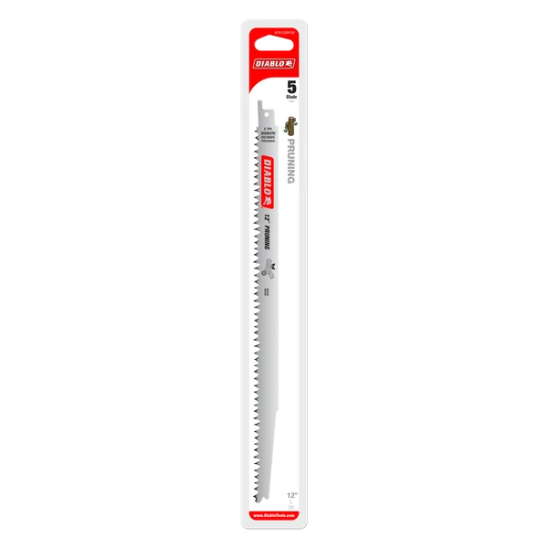 Diablo DS1205FG5 - 12" 5TPI Fleam Ground Reciprocating Saw Blades for Pruning and Clean Wood (5-pk)
