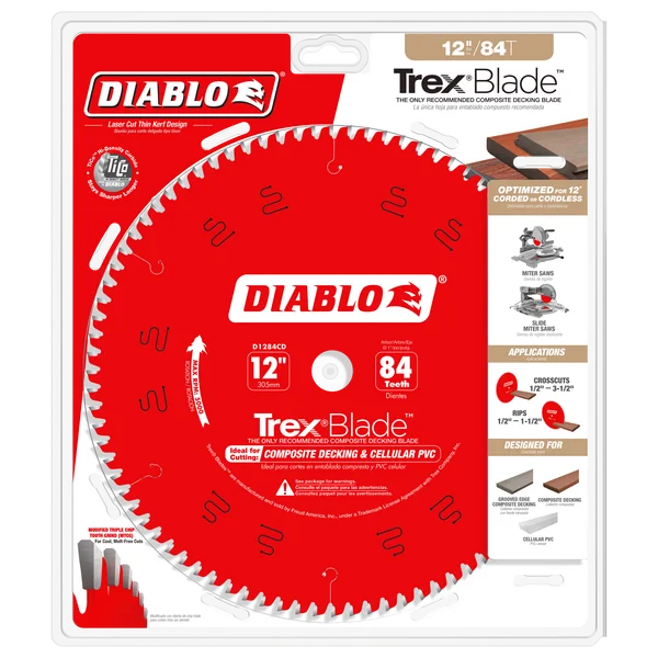 Diablo D1284CD - 12" x 84-Teeth TrexBlade™ Saw Blade for Composites and Plastic