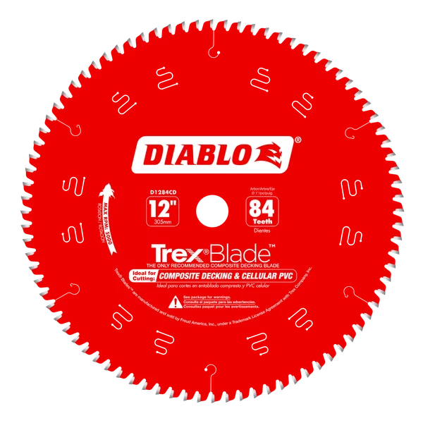 Diablo D1284CD - 12" x 84-Teeth TrexBlade™ Saw Blade for Composites and Plastic