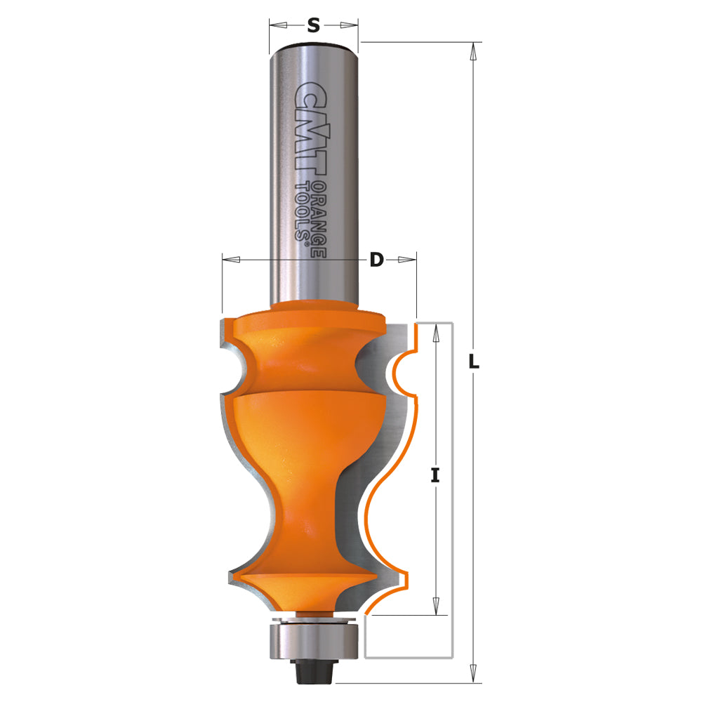 CMT 855.902.11 - 1/2" Shank Moulding Bit With Bearing