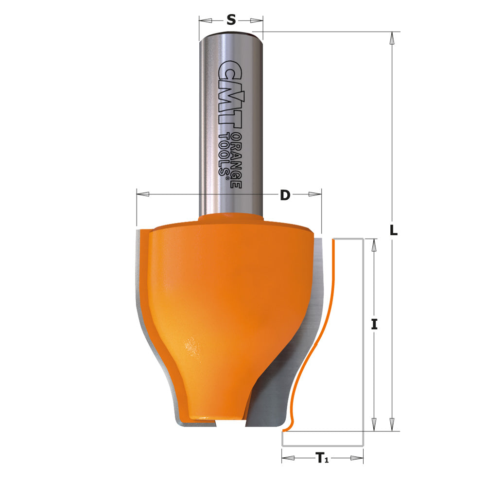 CMT 890.601.11 - 1/2" Shank Vertical Raised Panel Router Bit