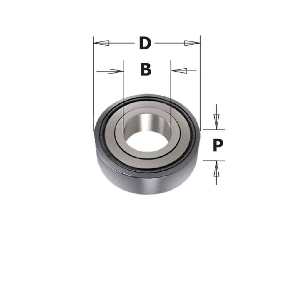 CMT 791.018.00 - 3/16" Bore 5/8" D Router Bit Bearing