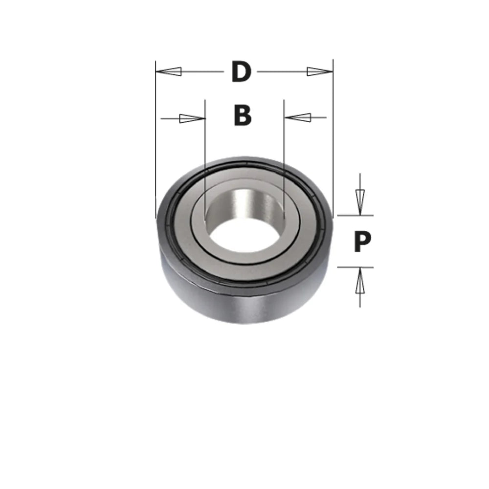 CMT 791.010.00 - 1/4" Bore 1/2" D Router Bit Bearing