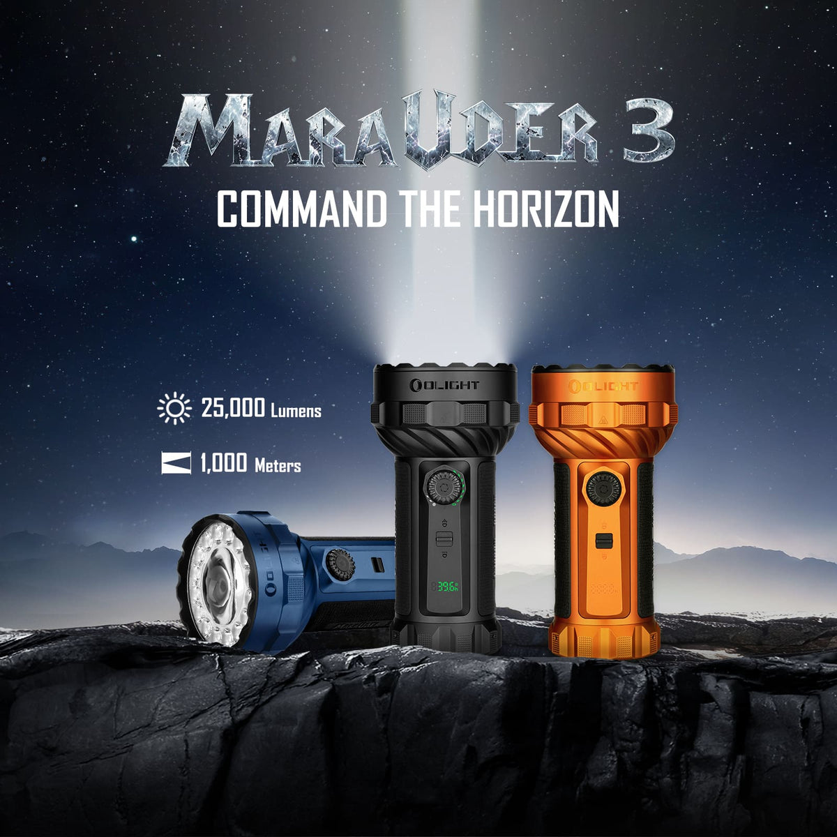 Olight Marauder 3 25,000 Lumen High Power Rechargeable Flashlight