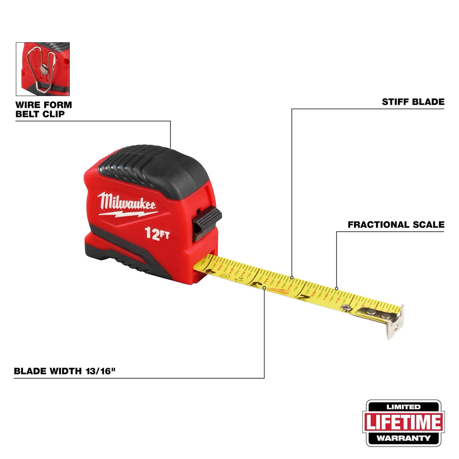 Milwaukee 48-22-1730 - 30ft Compact Tape Measure