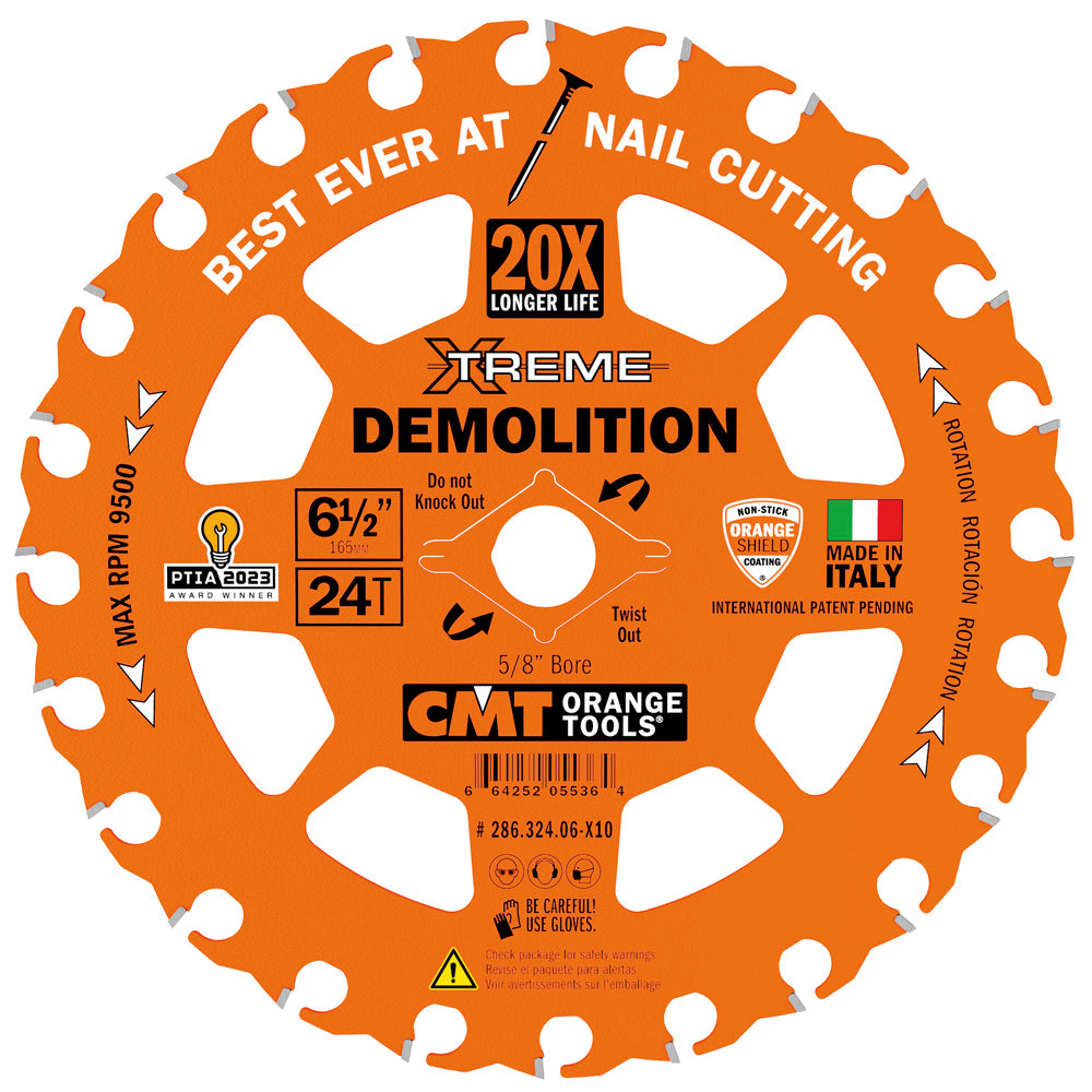 CMT 286.324.06 - 61/2" 24T XTREME DEMO Circular Saw Blade