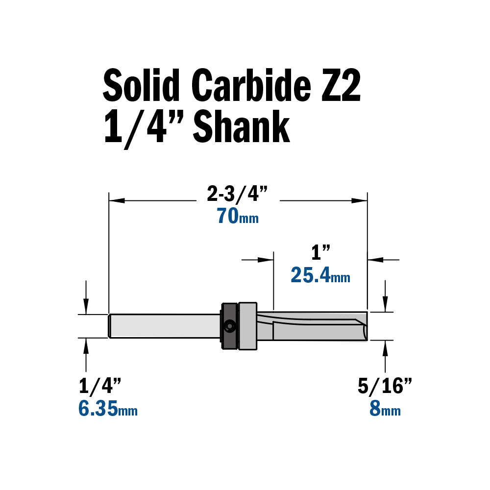 CMT 811.158.11B - 1/4" Shank 5/8" Short Series Pattern Router Bit