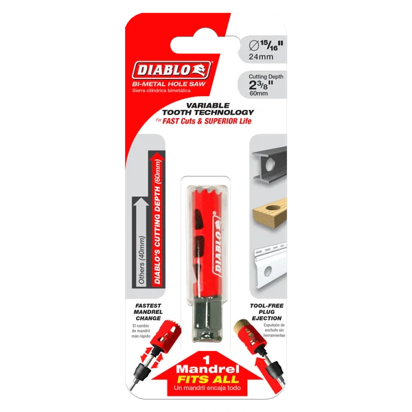 Diablo DHS0938 - 15/16" Bi-Metal Hole Saw