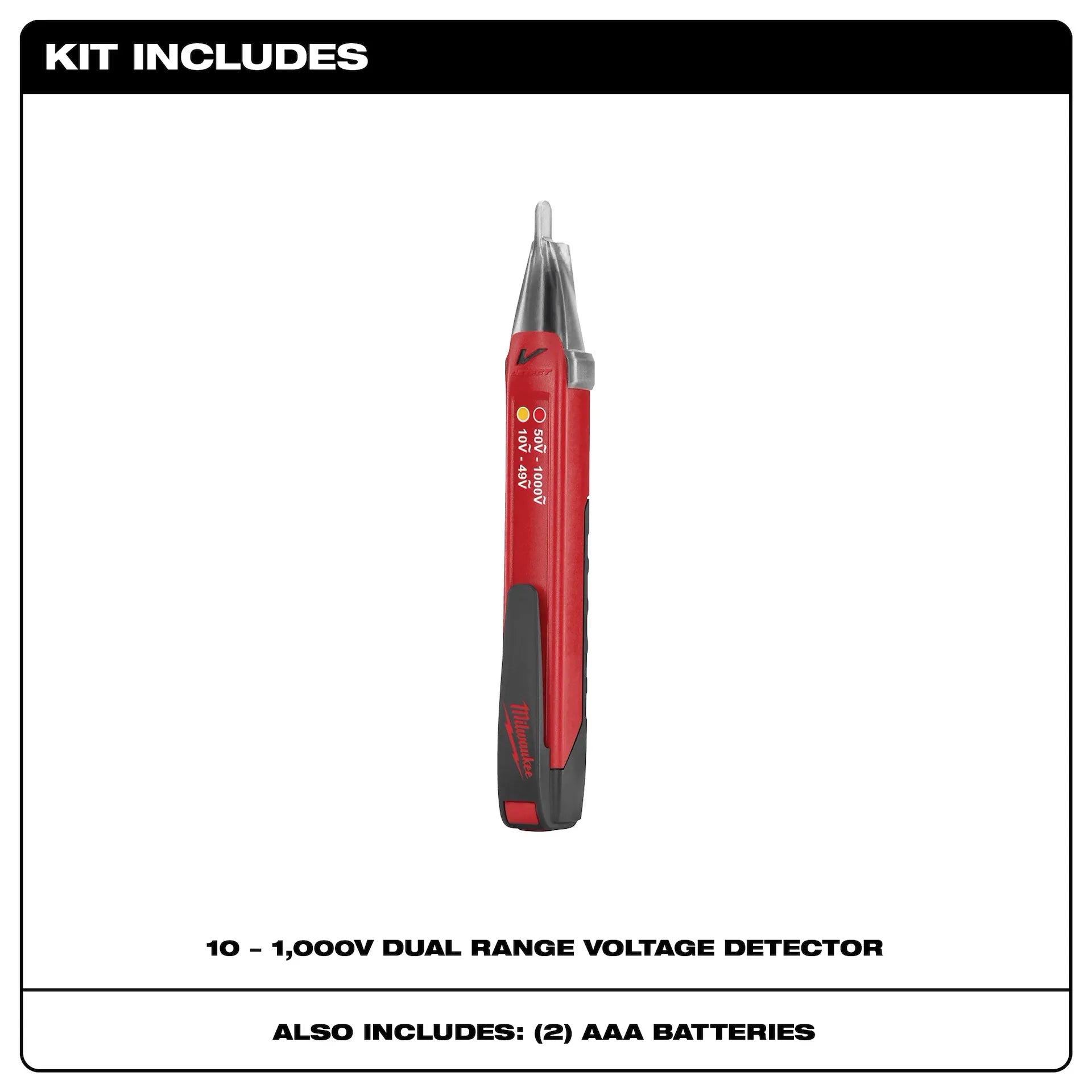 Milwaukee 2203-20 - 10-1000Ṽ Dual Range Voltage Detector