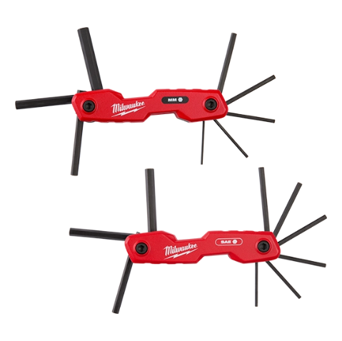 Milwaukee 48-22-2183 - 2PC 17-Key Folding Hex Key Sets - SAE/Metric