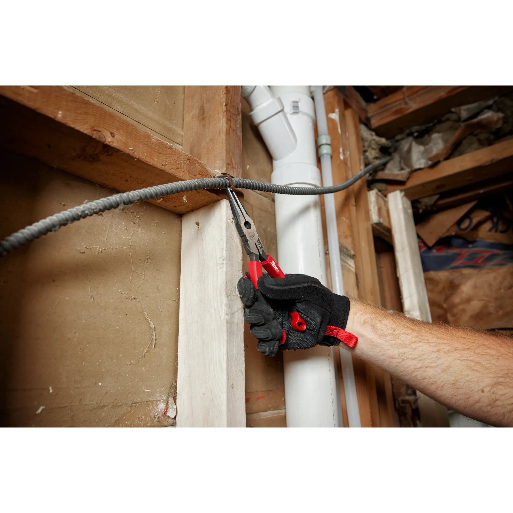 Milwaukee MT555 - 8" Long Nose Comfort Grip Pliers (USA)