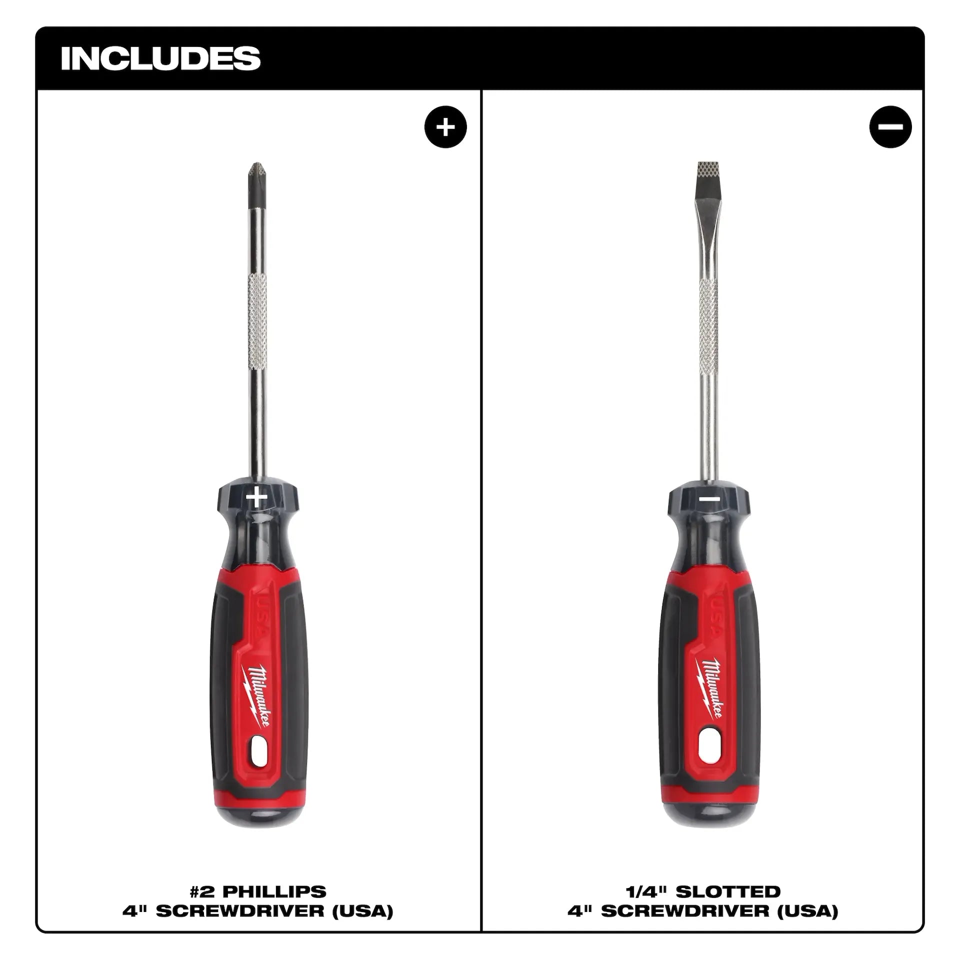 Milwaukee MT200-2 - 2PC Cushion Grip Screwdriver Set (USA)