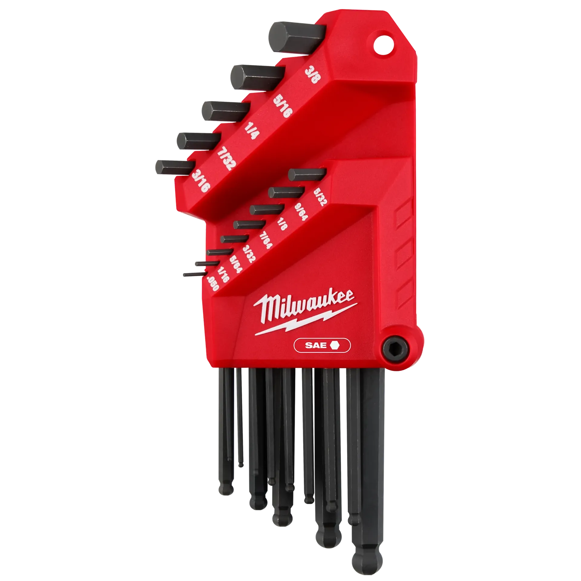 Milwaukee 48-22-2185 - 13-Key Ball End L-Style Hex Key Set - SAE