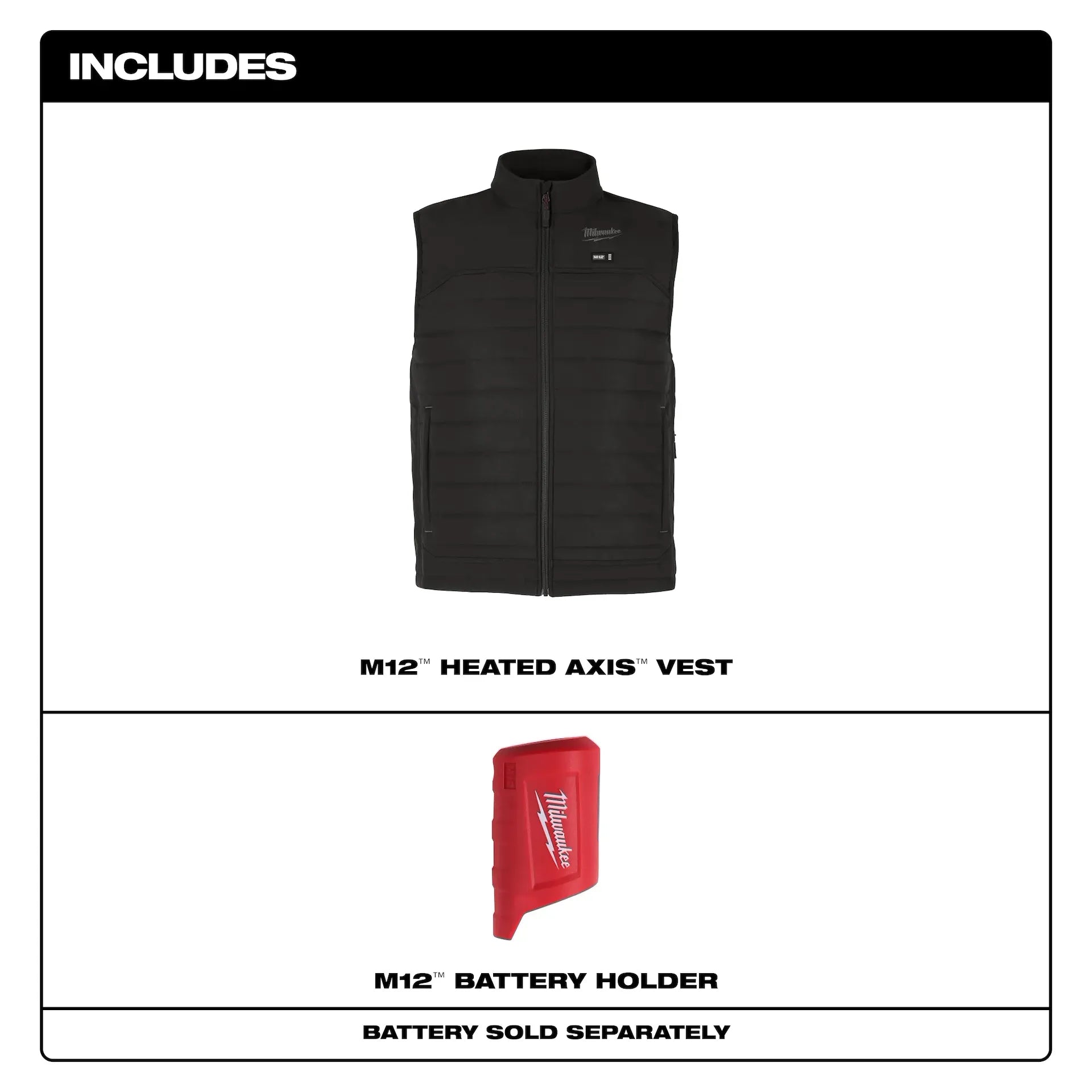 Milwaukee Men's Black AXIS Heated Vest