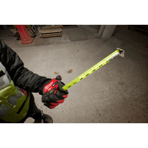 Milwaukee 48-22-0428 - 25ft Magnetic Tape Measure w/ Rechargeable 100L Light