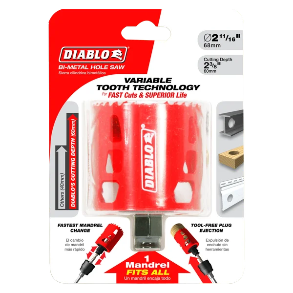 Diablo DHS2687 - 2-11/16" Bi-Metal Hole Saw