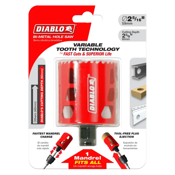 Diablo DHS2312 - 2-5/16" Bi-Metal Hole Saw