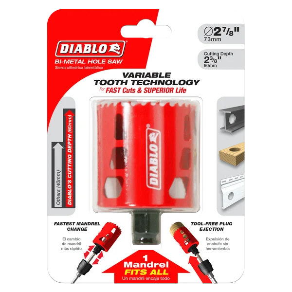 Diablo DHS2875 - 2-7/8" Bi-Metal Hole Saw