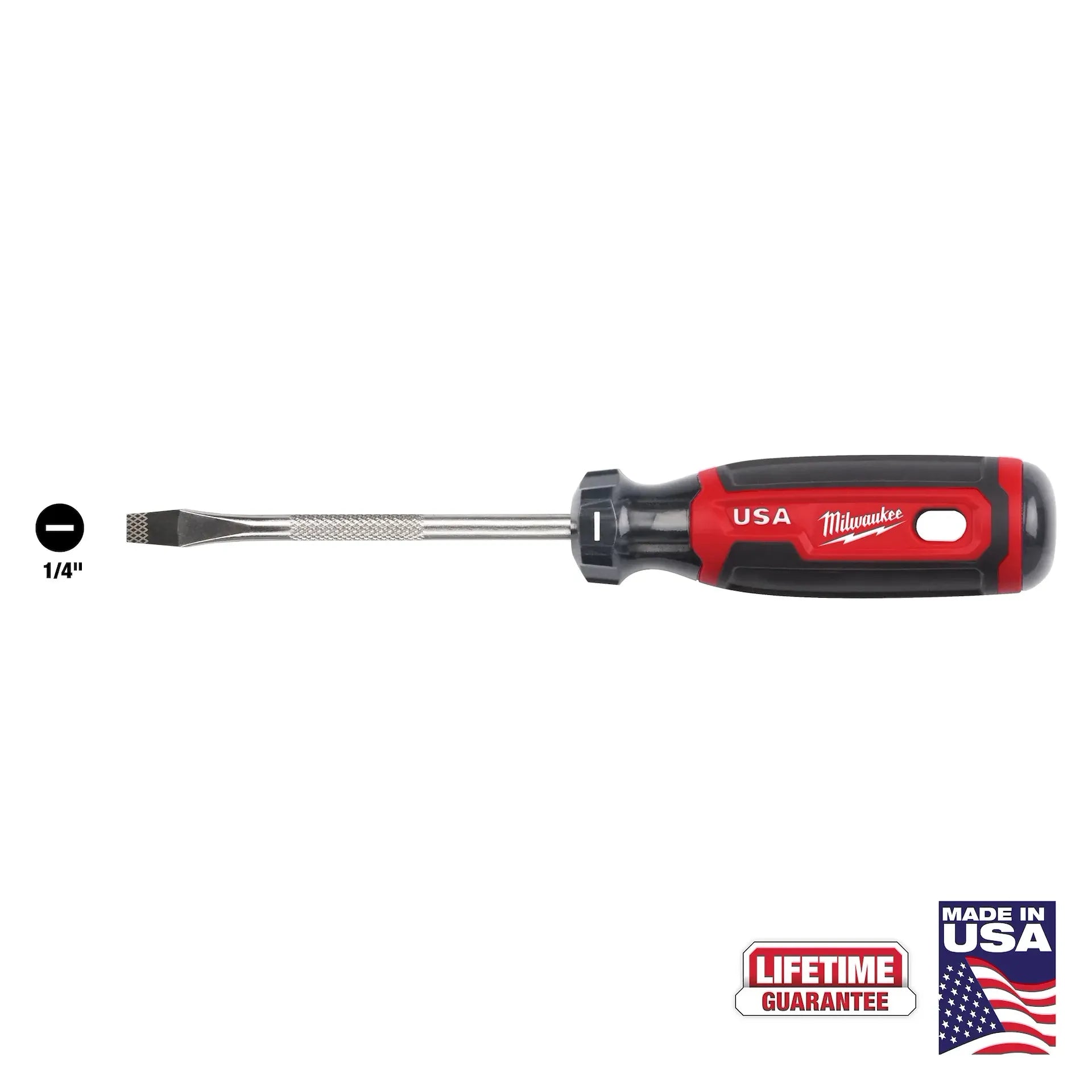Milwaukee MT206 - 1/4" Slotted 4" Cushion Grip Screwdriver (USA)
