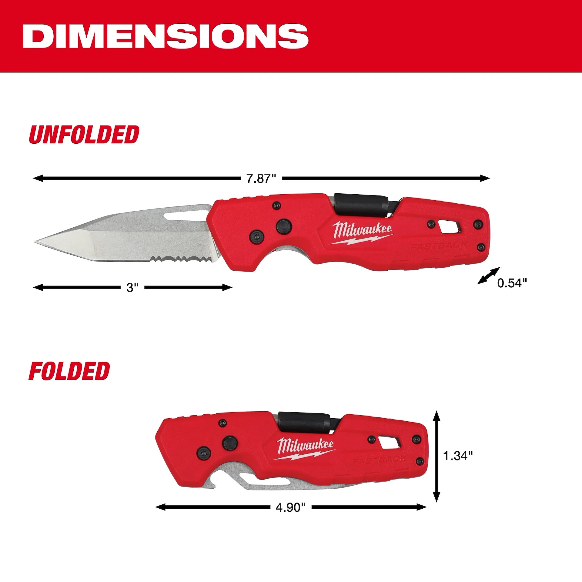 Milwaukee 48-22-1540 - FASTBACK 5in1 Folding Knife