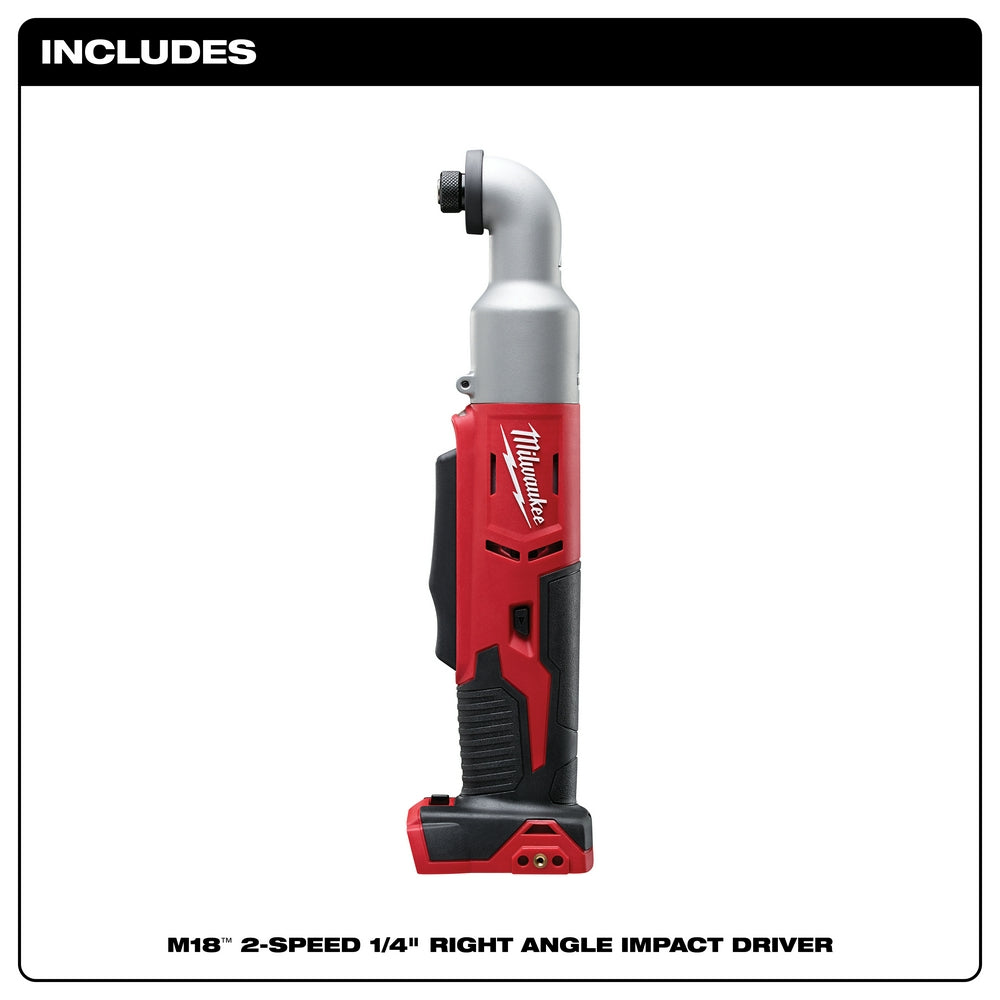 Milwaukee 2667-20 - M18™ 2-Speed 1/4 in. Right Angle Impact Driver - Wise Line Tools