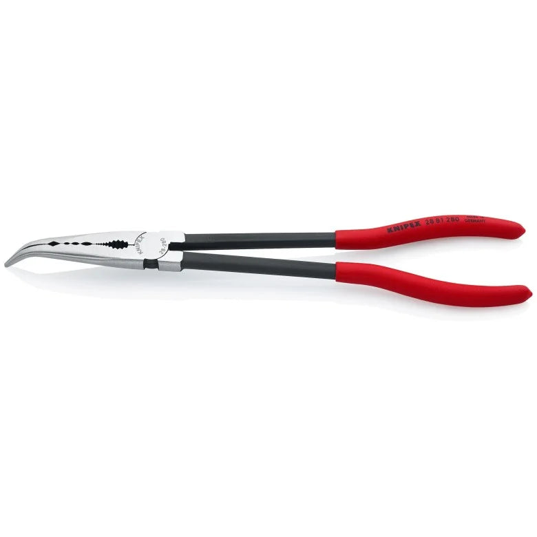 Knipex 2881280SBA - 11" Extra Long Needle-Nose 45° Angled Pliers
