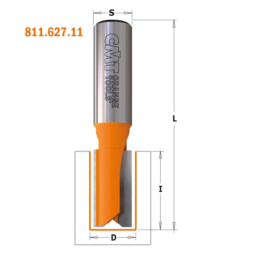 CMT 811.065.11 - 1/2" Shank 1" Short Series Straight Router Bit