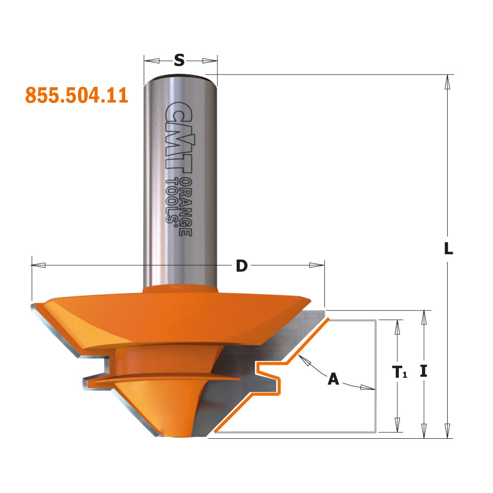 CMT 855.503.11 - 1/2" Shank Lock Miter Router Bit