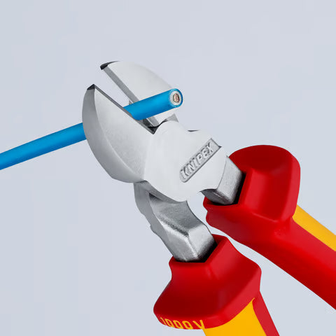 Knipex 7406200T - 8" 1,000V Insulated High Leverage Diagonal Cutter