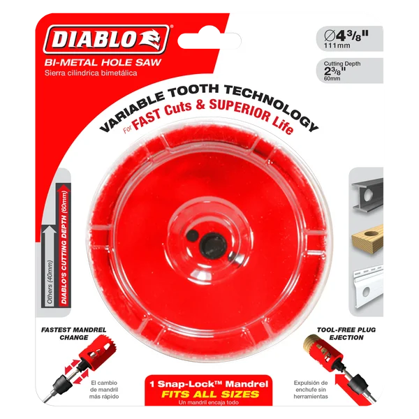 Diablo DHS4375 - 4-3/8" Bi-Metal Hole Saw