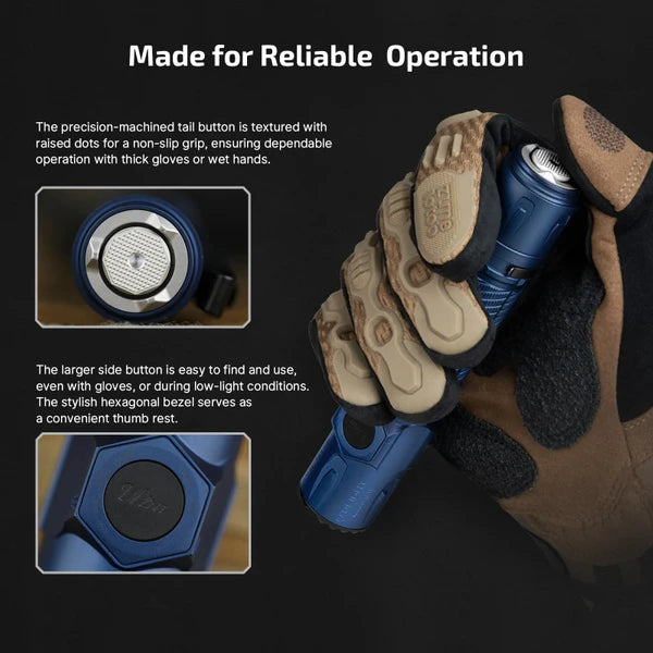 Olight Warrior Ultra 2,500 Lumen Tactical Flashlight - Navy Blue
