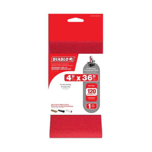 Diablo DCB436120S01G - 4" x 36" 120-Grit Sanding Belt