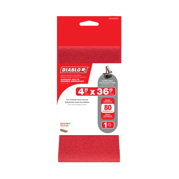 Diablo DCB436080S01G - 4" x 36" 80-Grit Sanding Belt
