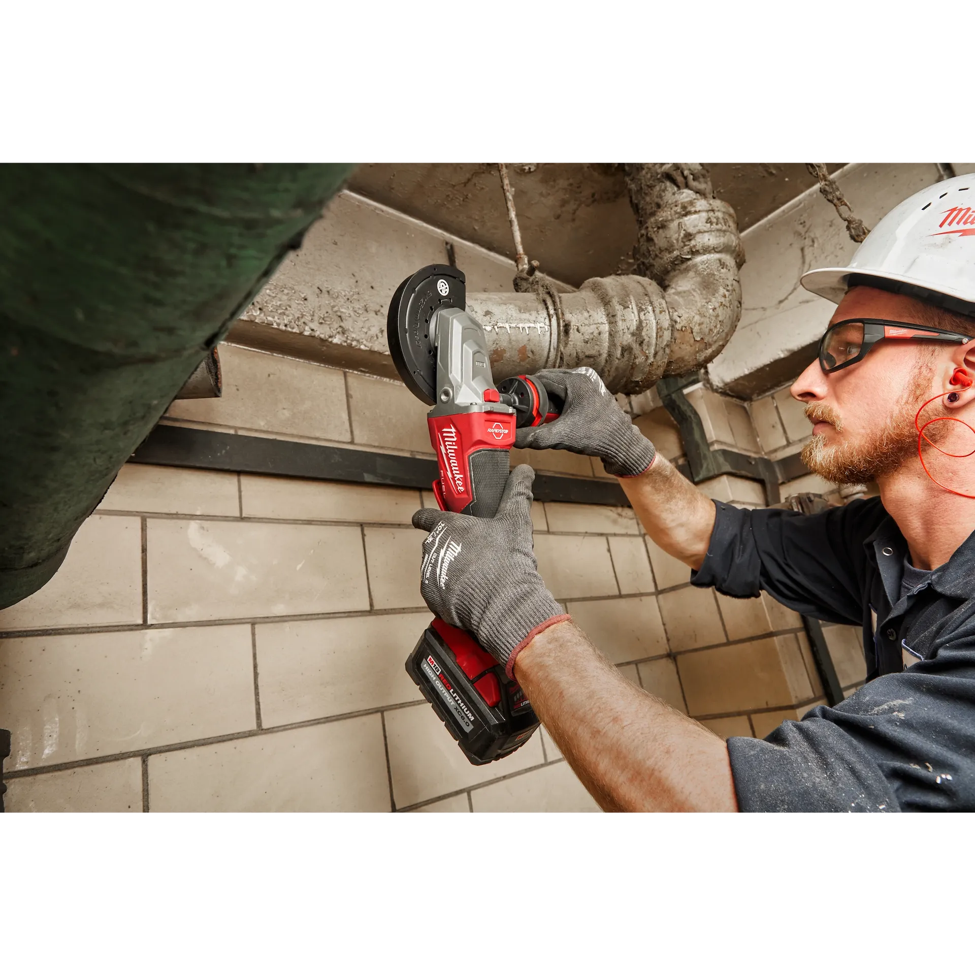 Milwaukee 2886-20 - M18 FUEL 5" Flathead Braking Grinder, Paddle Switch No-Lock