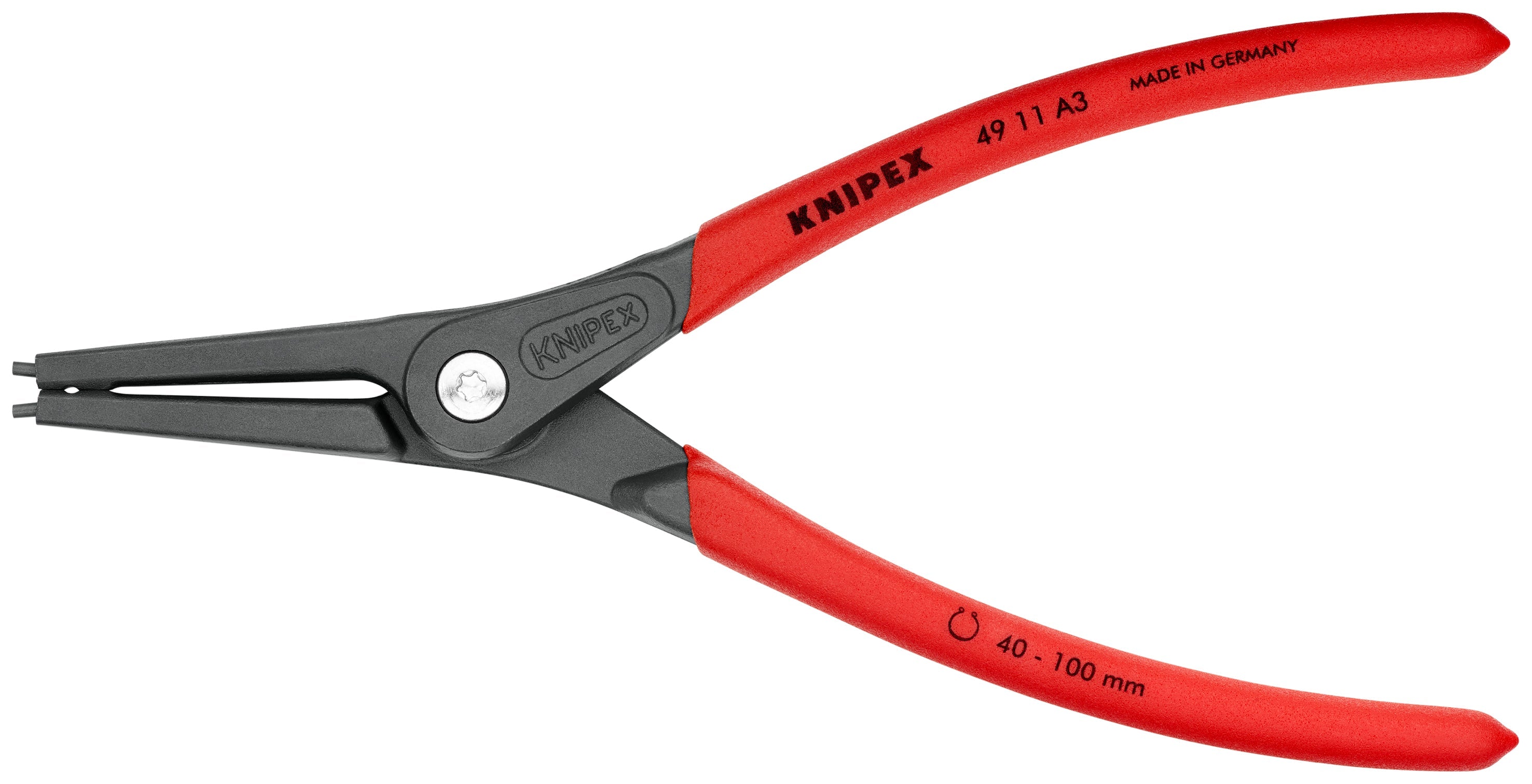 Knipex 4911A3 - 9" External Precision Snap Ring Pliers - Wise Line Tools