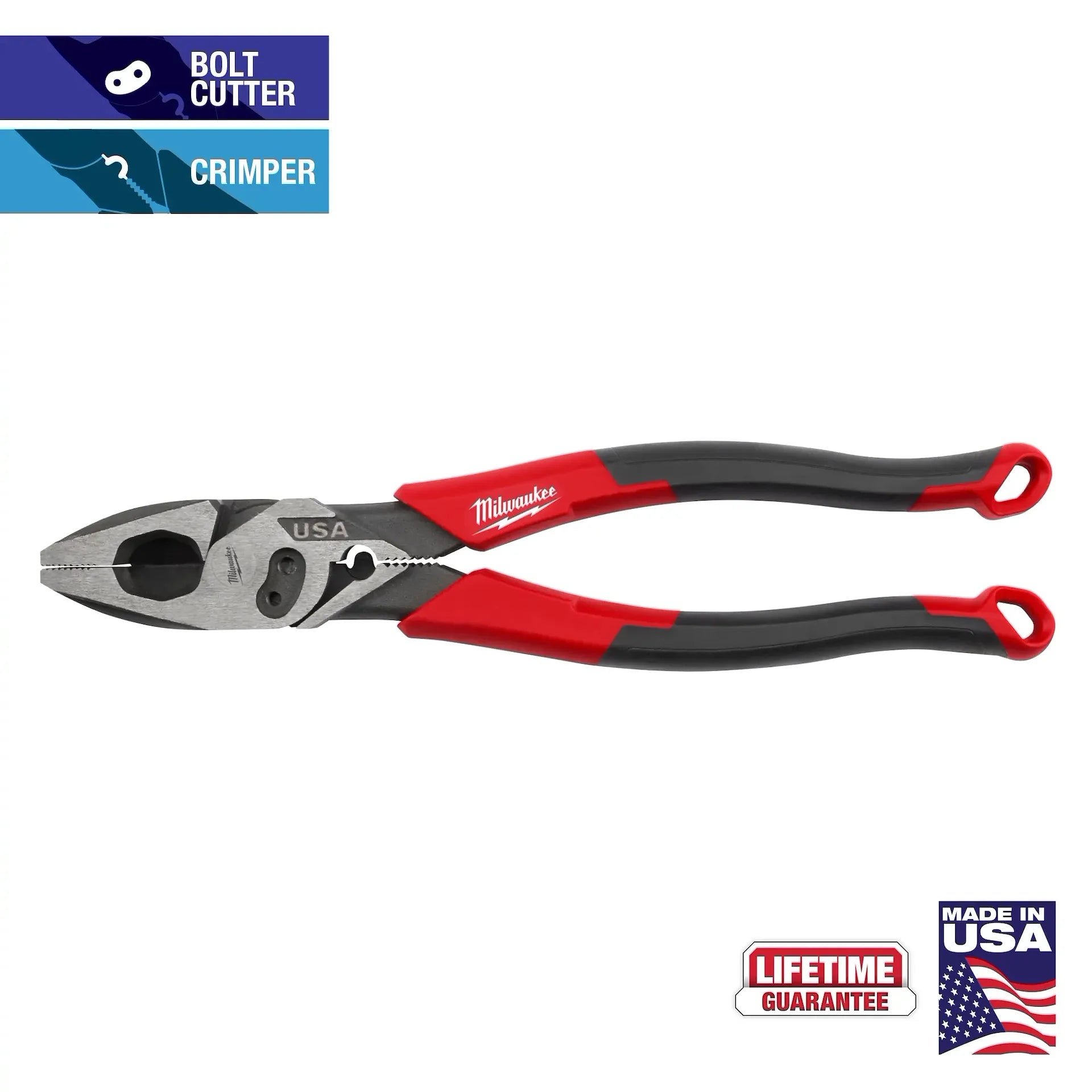 Milwaukee MT500C - 9" Lineman's Pliers w/ Crimper & Bolt Cutter (USA)