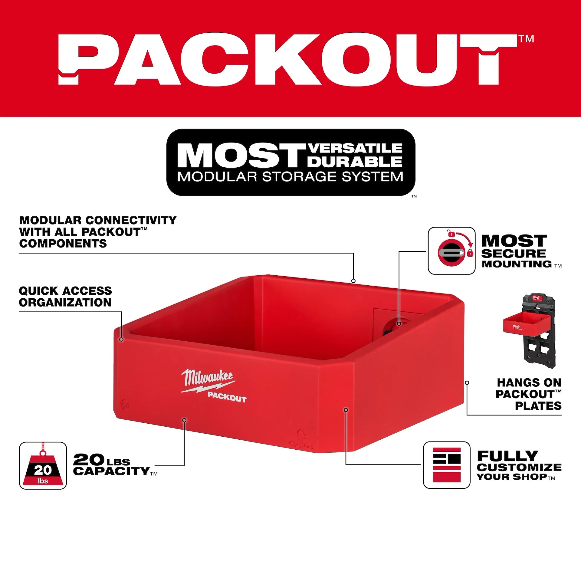 Milwaukee 48-22-8347 - PACKOUT Compact Shelf