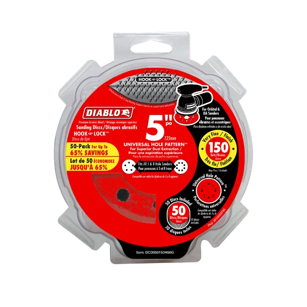 Diablo 5" 150-Grit Hook & Lock™ ROS Sanding Discs