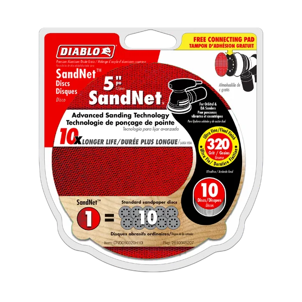 Diablo 5" Sand Demon™ 320-Grit Sanding Discs with Connection Pad