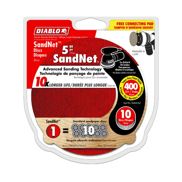Diablo 5" Sand Demon™ 400-Grit Sanding Discs with Connection Pad