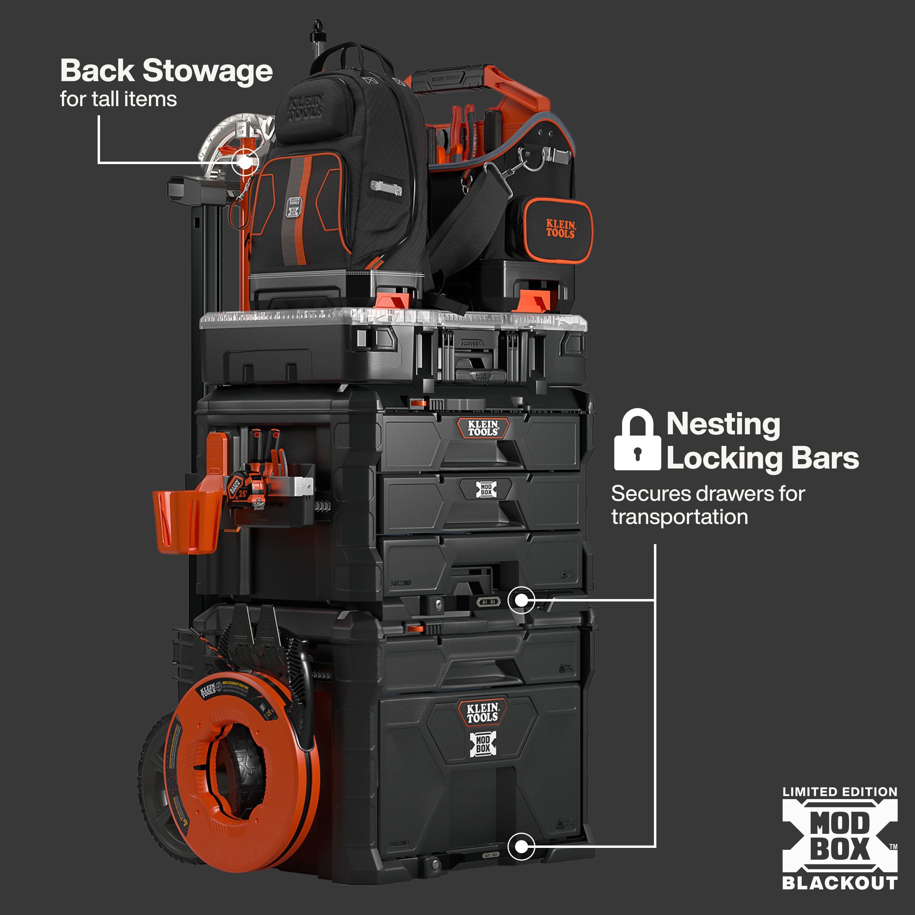 KLEIN 548BLKSTK - Limited Edition MODbox™ Blackout 3-Piece Storage Set