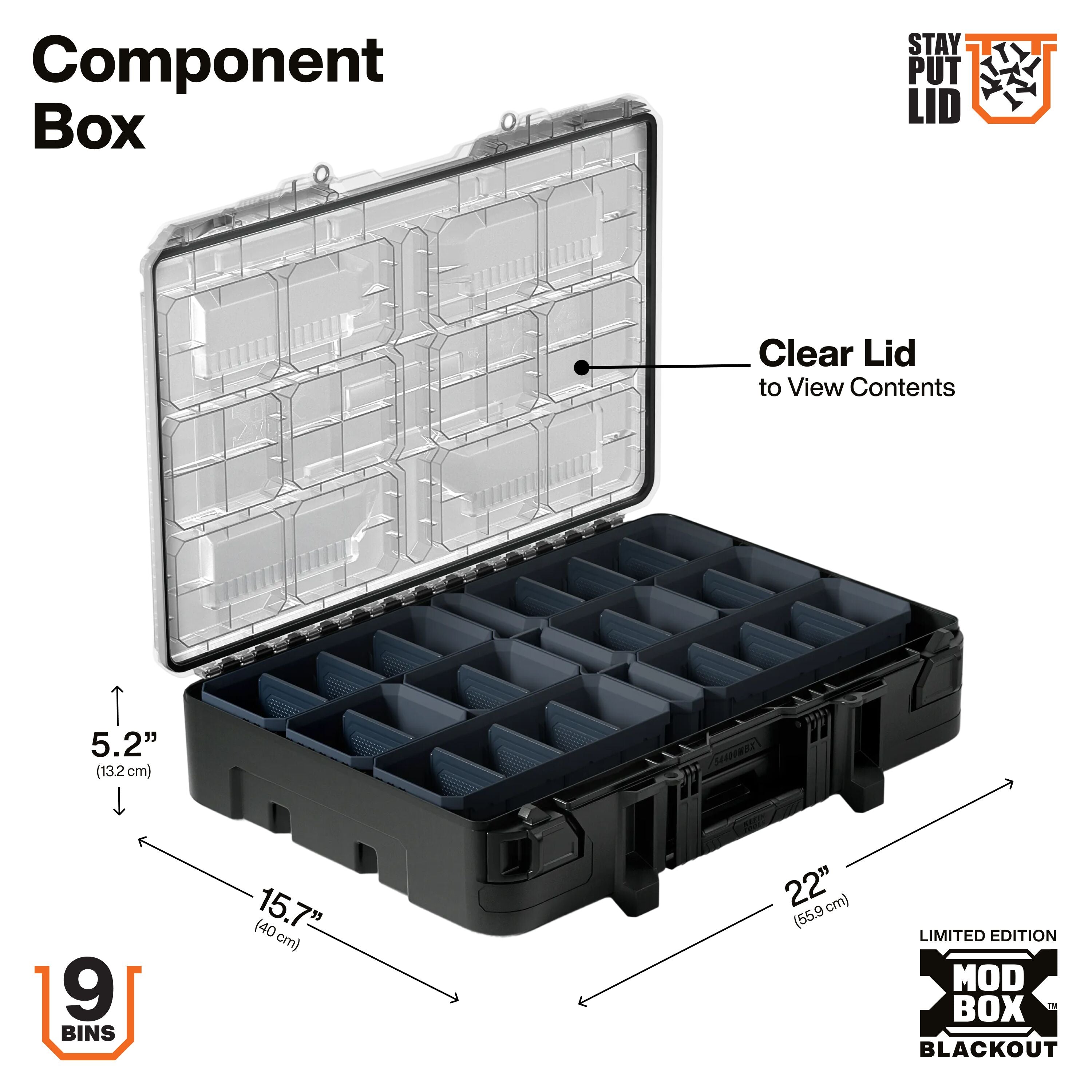 KLEIN 548BLKSTK - Limited Edition MODbox™ Blackout 3-Piece Storage Set