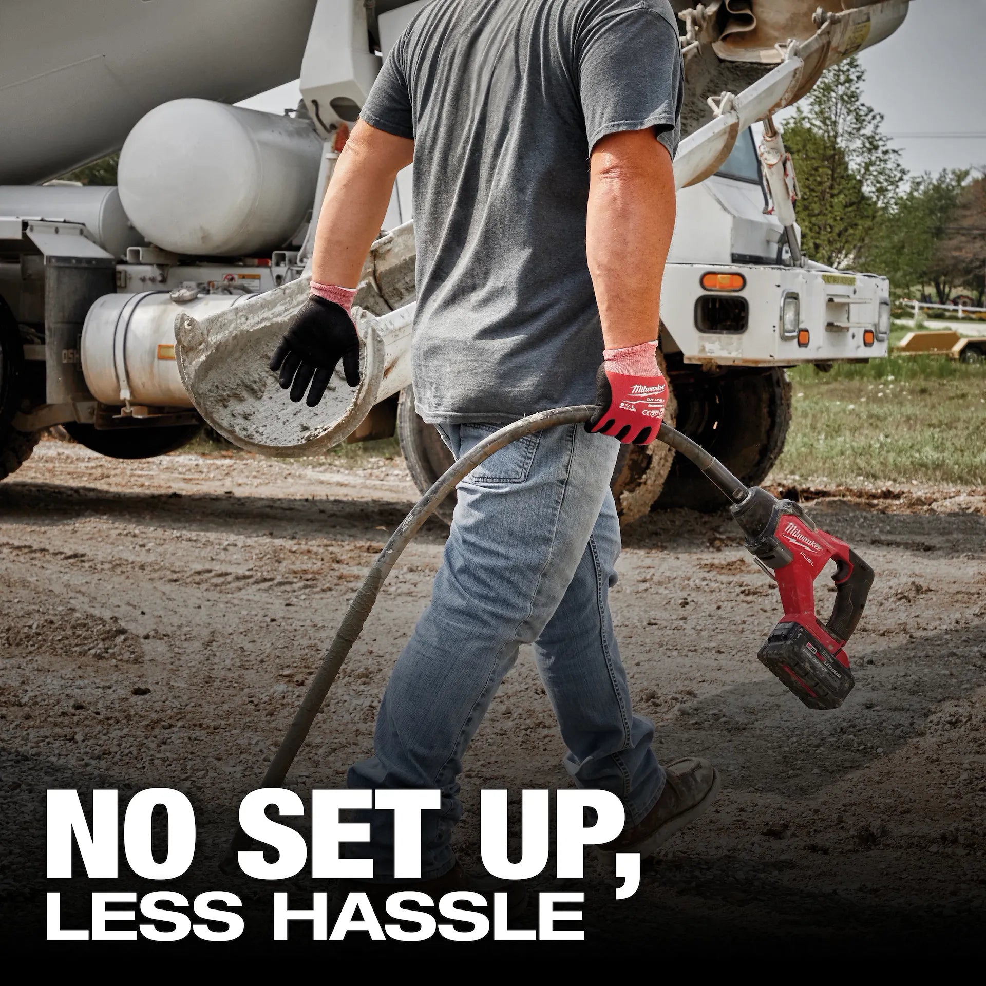 Milwaukee 2910-20 - M18 FUEL 4' Concrete Pencil Vibrator