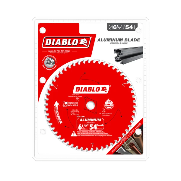 Diablo D0654NA - 6-1/2" x 54-Teeth Saw Blade for Aluminum