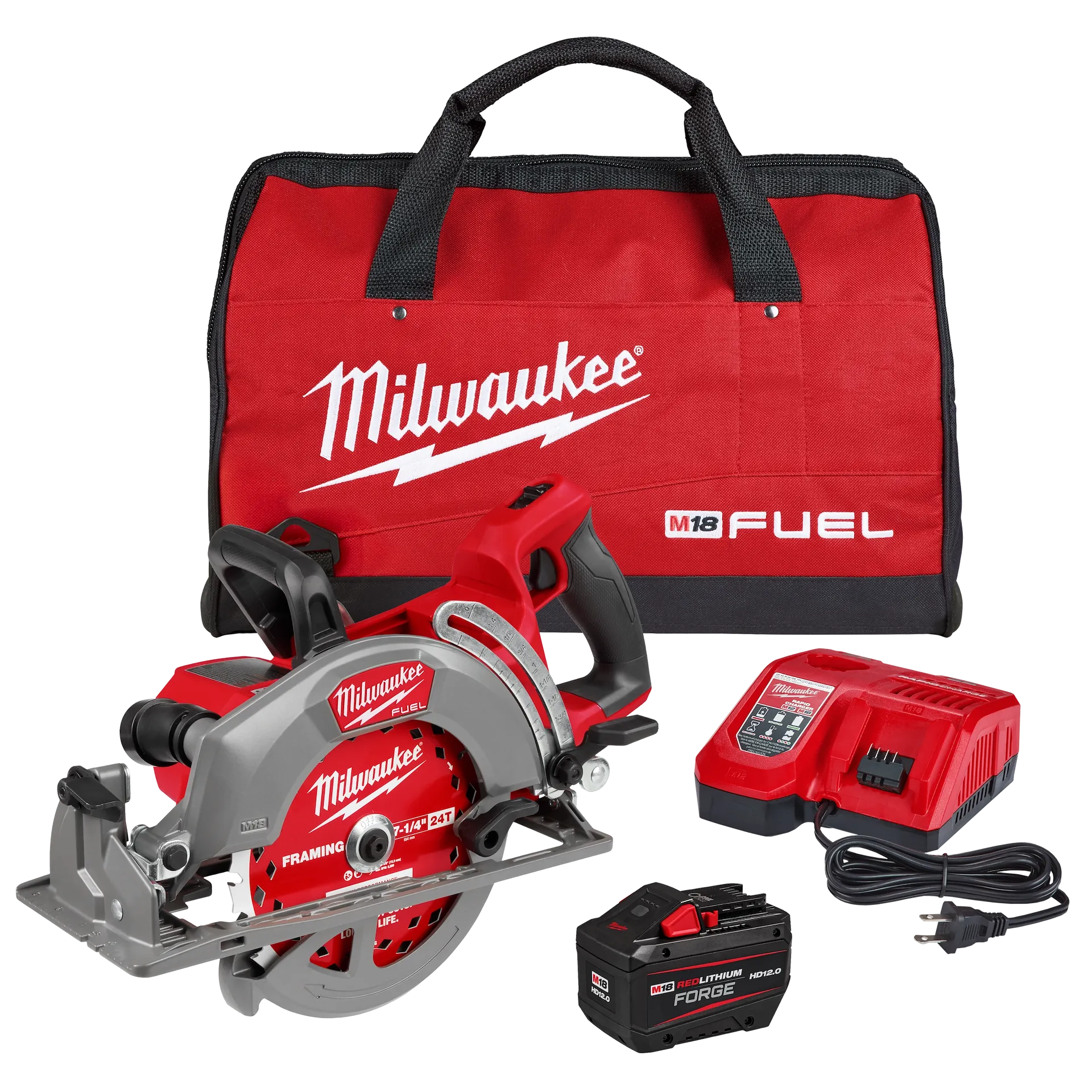 Milwaukee 2930-21HD - M18 FUEL 7-1/4" Rear Handle Circular Saw Kit