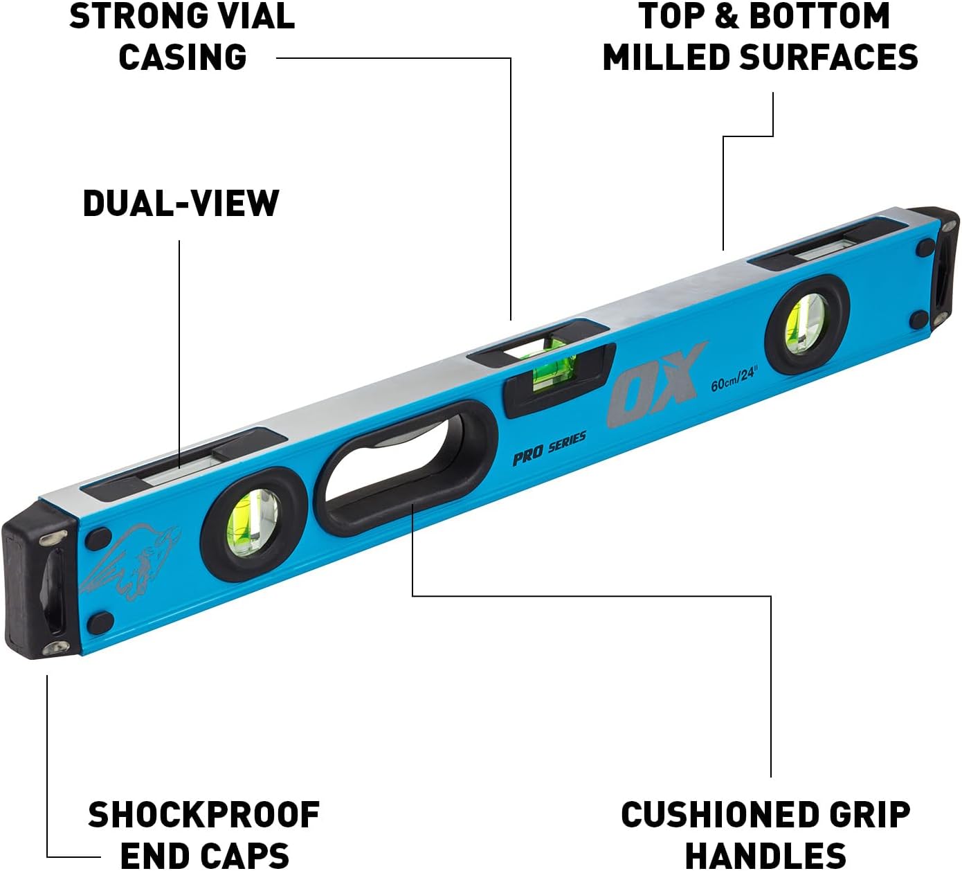 OX Tools OX-P024406 Professional Box 2ft Spirit Level OX