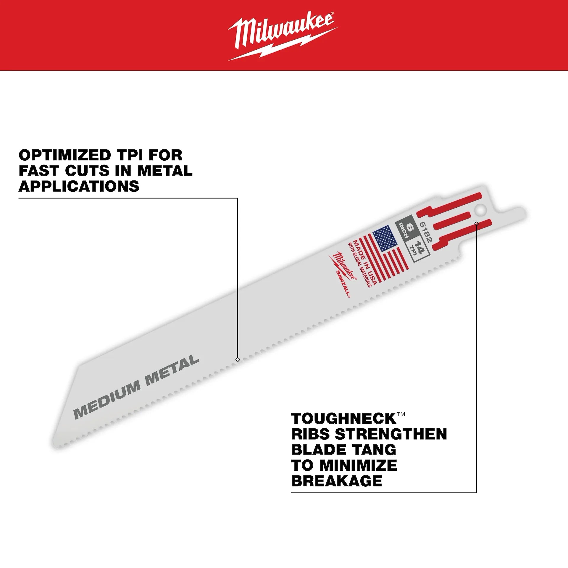 Milwaukee 49-22-1216 - 16PC Metal Cutting SAWZALL® Blade Set