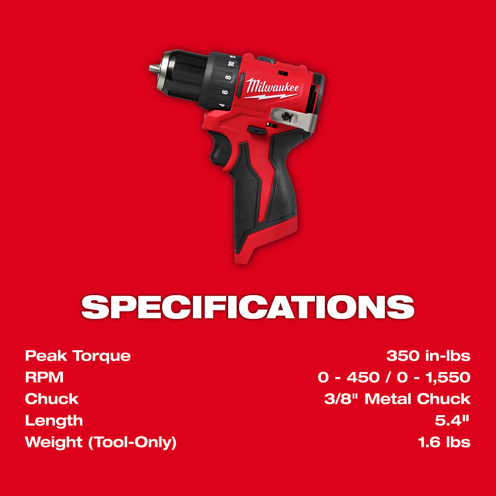Milwaukee 3494-22 - M12™ Subcompact Brushless 2-Tool Combo Kit MILWAUKEE