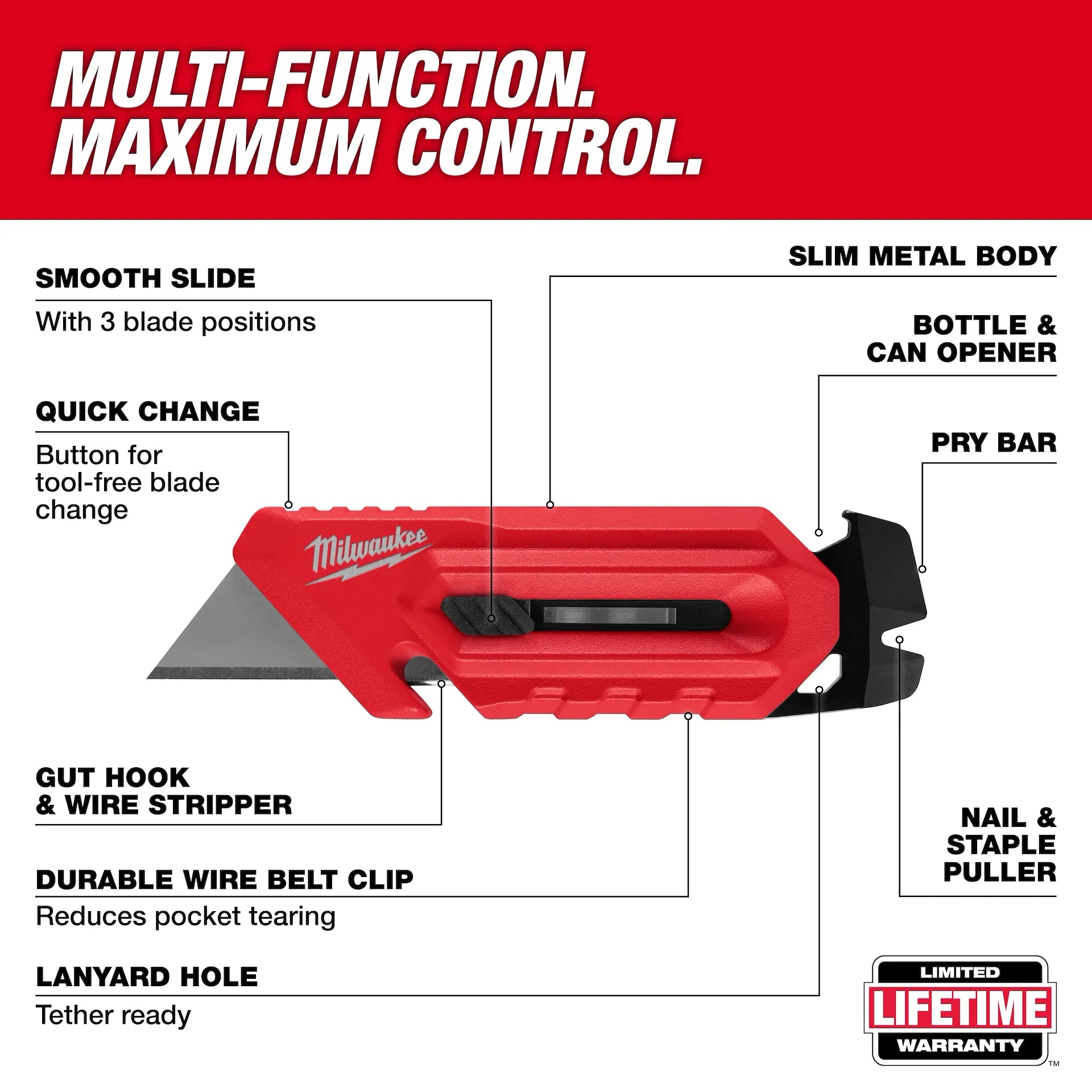 Milwaukee 48-22-1517 - Multi-Function Compact Utility Knife